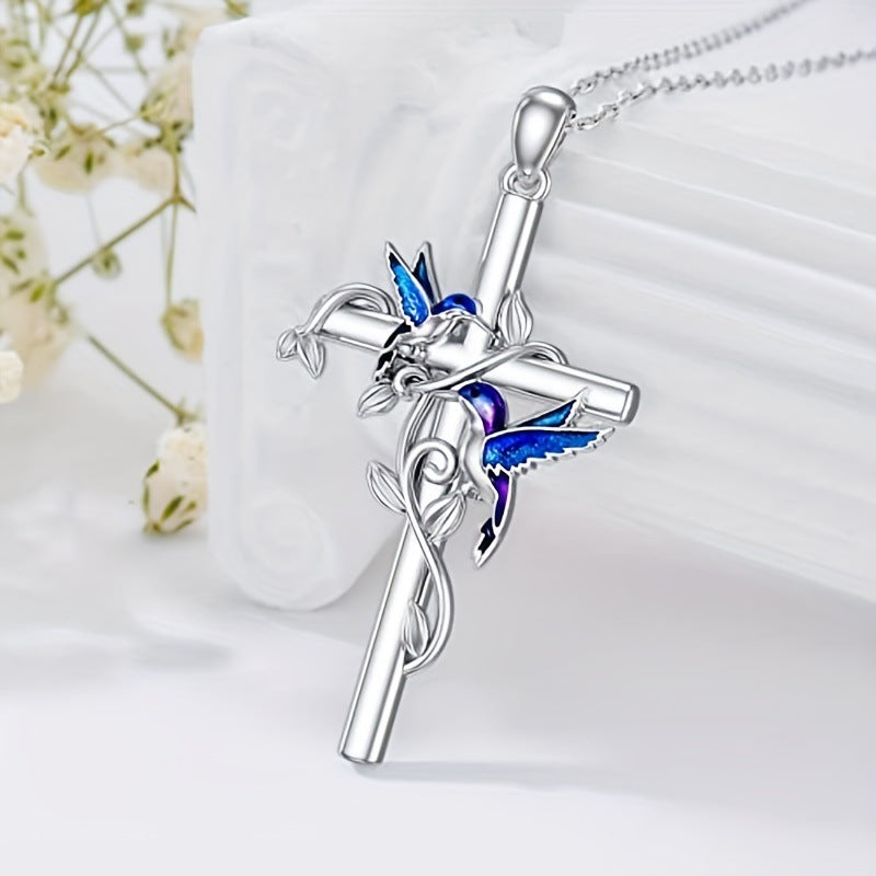 Female Hummingbird Pendant Necklace