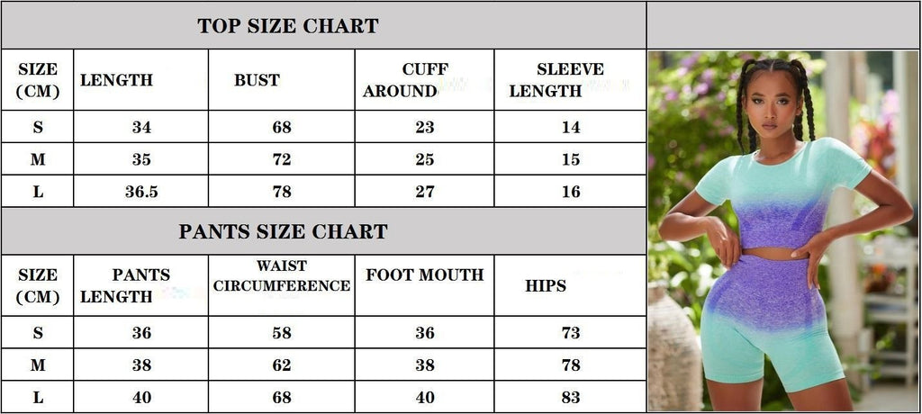 Fitness Running Sports Gradient Yoga Clothes Suit