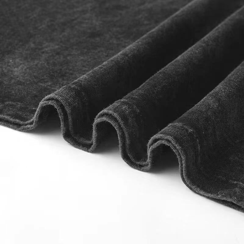 100% Washcotton Vintage Washed Cotton T-Shirt- Street Style Loose Short Sleeve '' Blue and White Checkerboard Pattern with Bowknot Print, Crew Neck Casual Summer Top, Everyday Street Style Clothing, Vintage Pattern Shirt