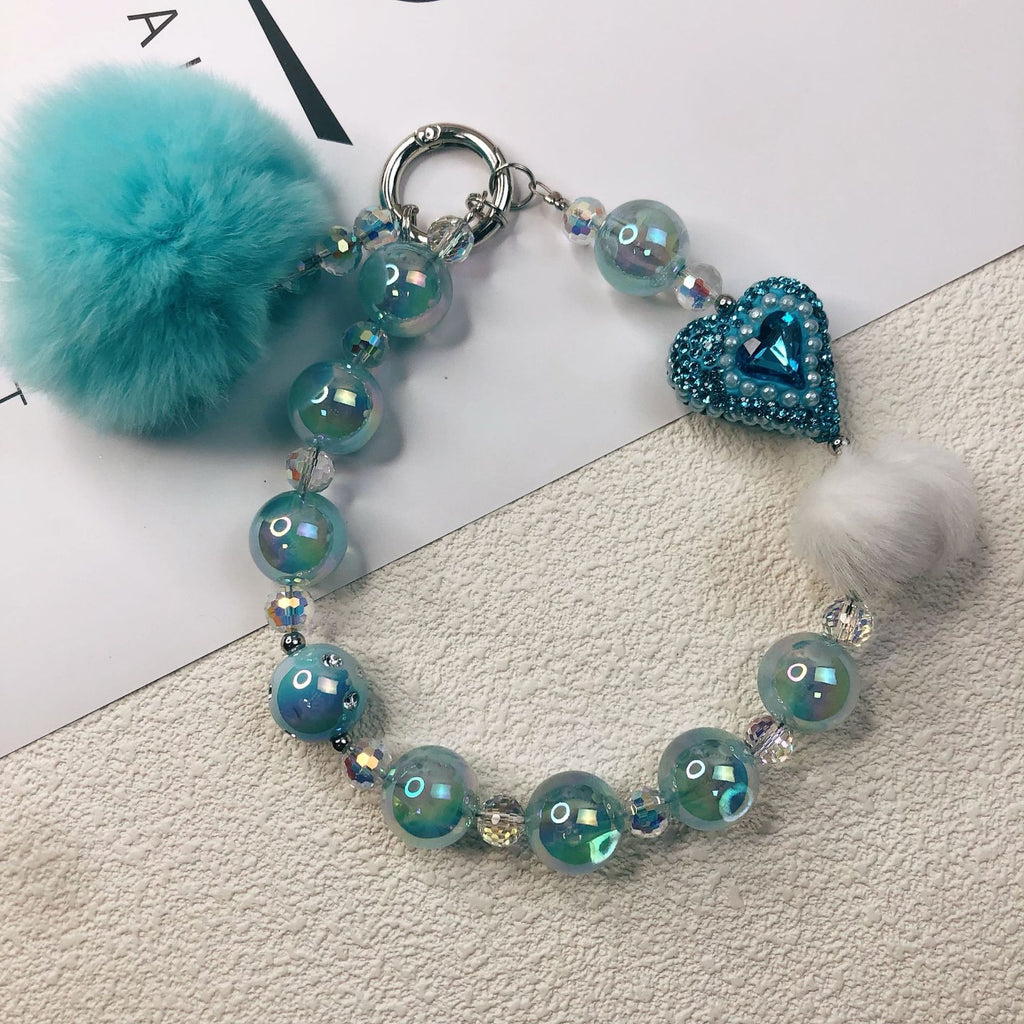 Rabbit Fur Ball Mobile Phone Charm