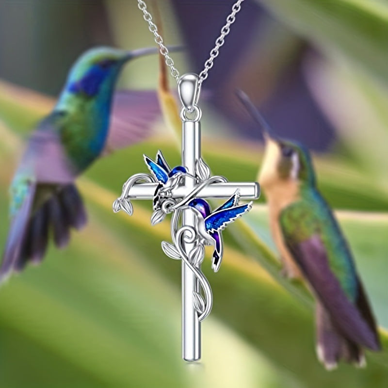 Female Hummingbird Pendant Necklace