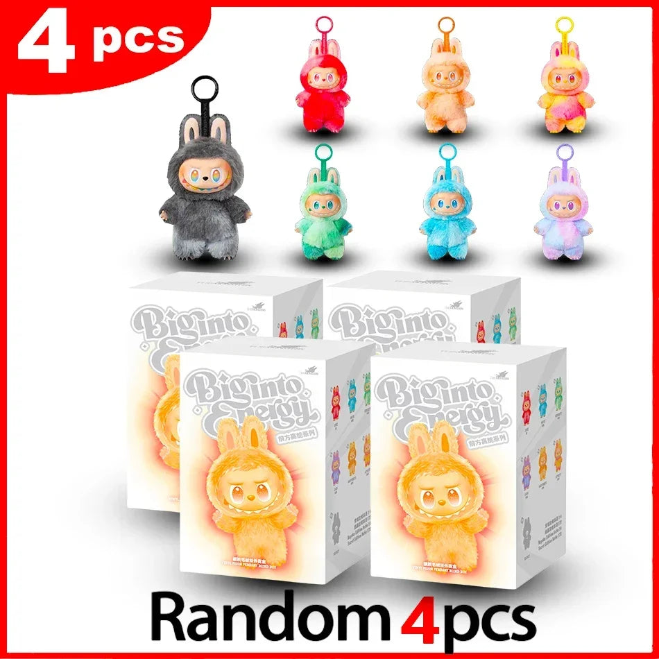 BIG INTO ENERGY Vinyl Plush labubu Pendant Doll Model Kawaii The Monsters Blind Box Gift  Macaron