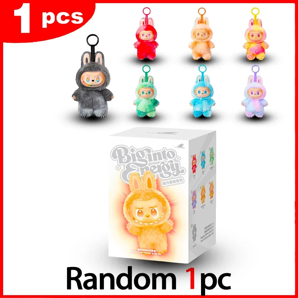 For labubu The Monster Macaron All Series Blind Box Vinyl Pendant Cute Doll Toy Keychain