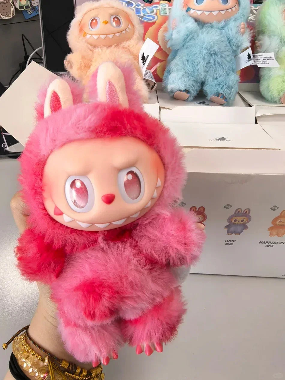 For labubu The Monster Macaron All Series Blind Box Vinyl Pendant Cute Doll Toy Keychain