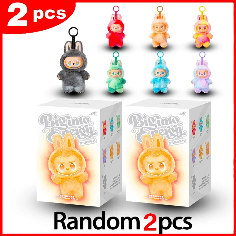 For labubu The Monster Macaron All Series Blind Box Vinyl Pendant Cute Doll Toy Keychain