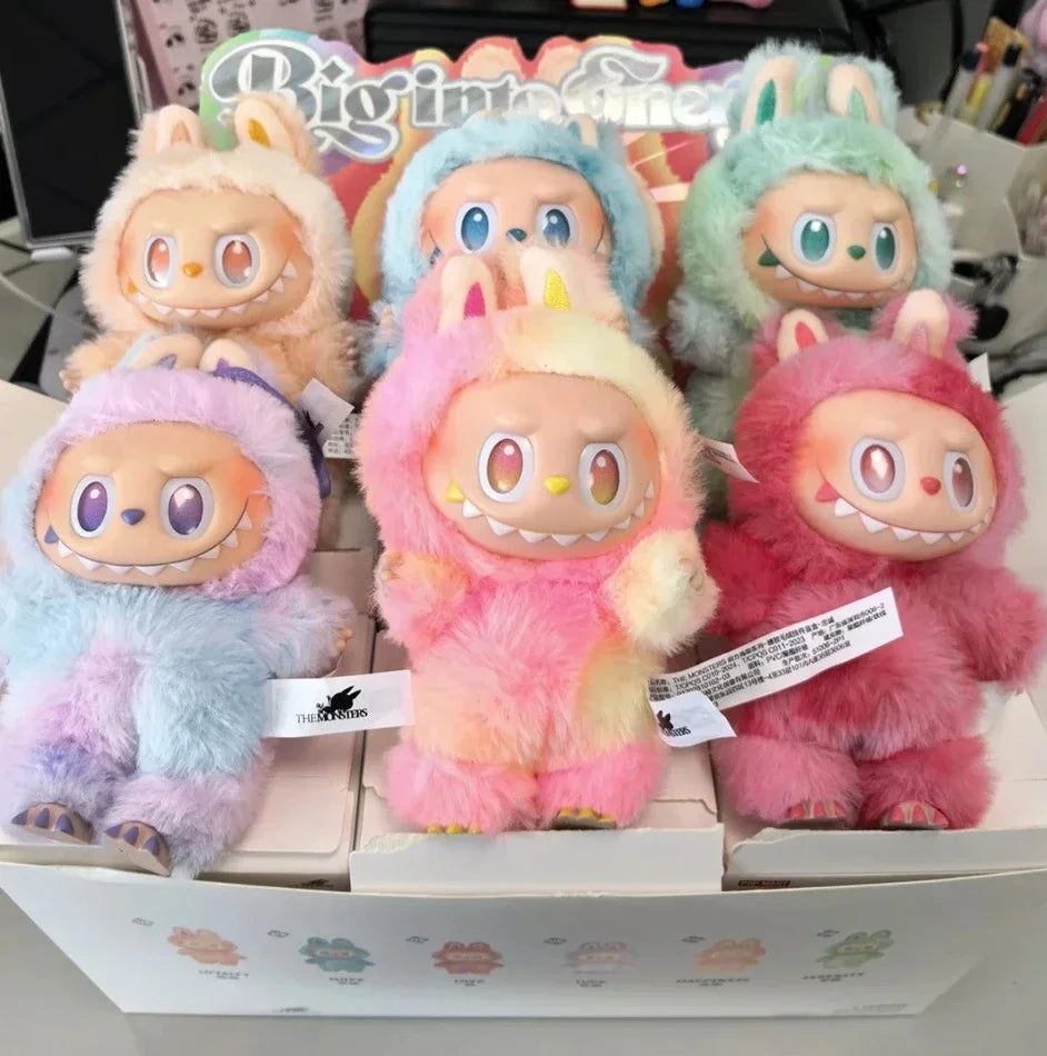 For labubu The Monster Macaron All Series Blind Box Vinyl Pendant Cute Doll Toy Keychain