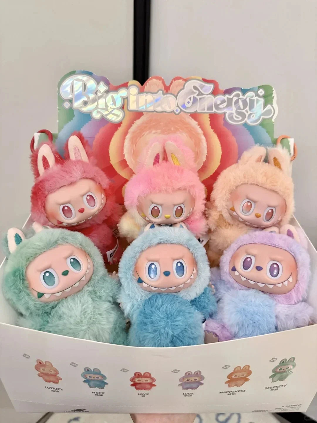 BIG INTO ENERGY Vinyl Plush labubu Pendant Doll Model Kawaii The Monsters Blind Box Gift  Macaron