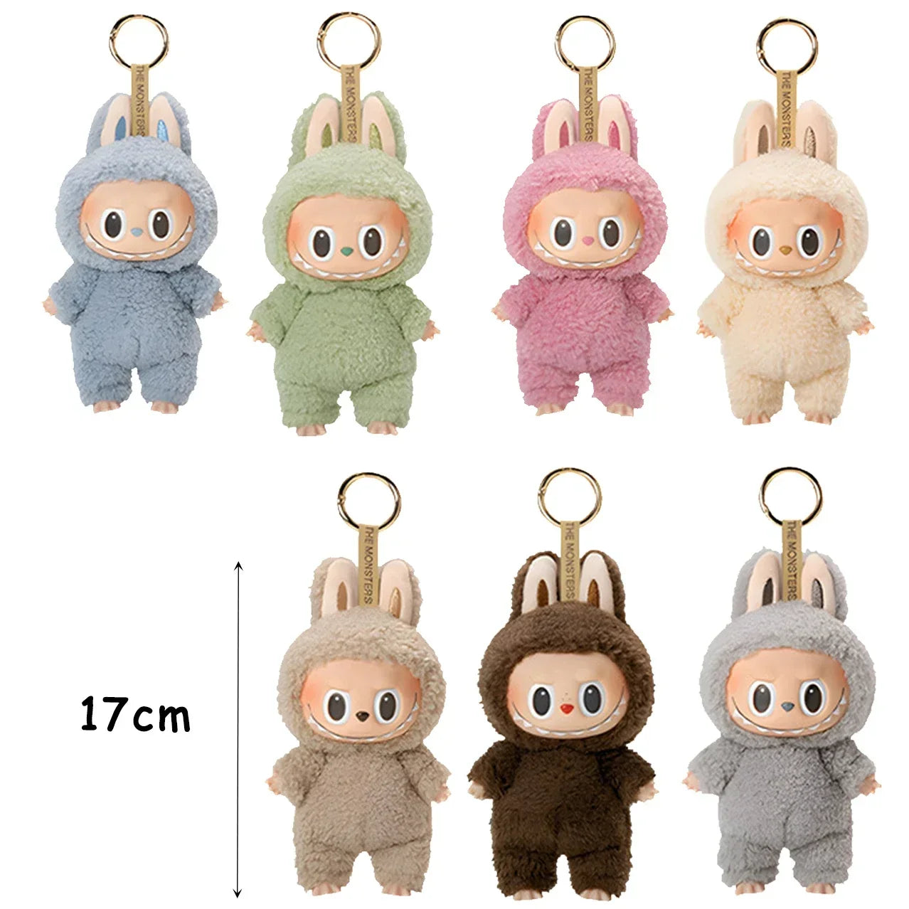 For labubu The Monster Macaron All Series Blind Box Vinyl Pendant Cute Doll Toy Keychain