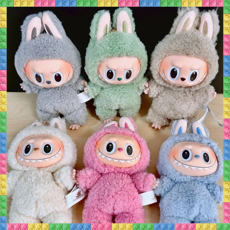 For labubu The Monster Macaron All Series Blind Box Vinyl Pendant Cute Doll Toy Keychain
