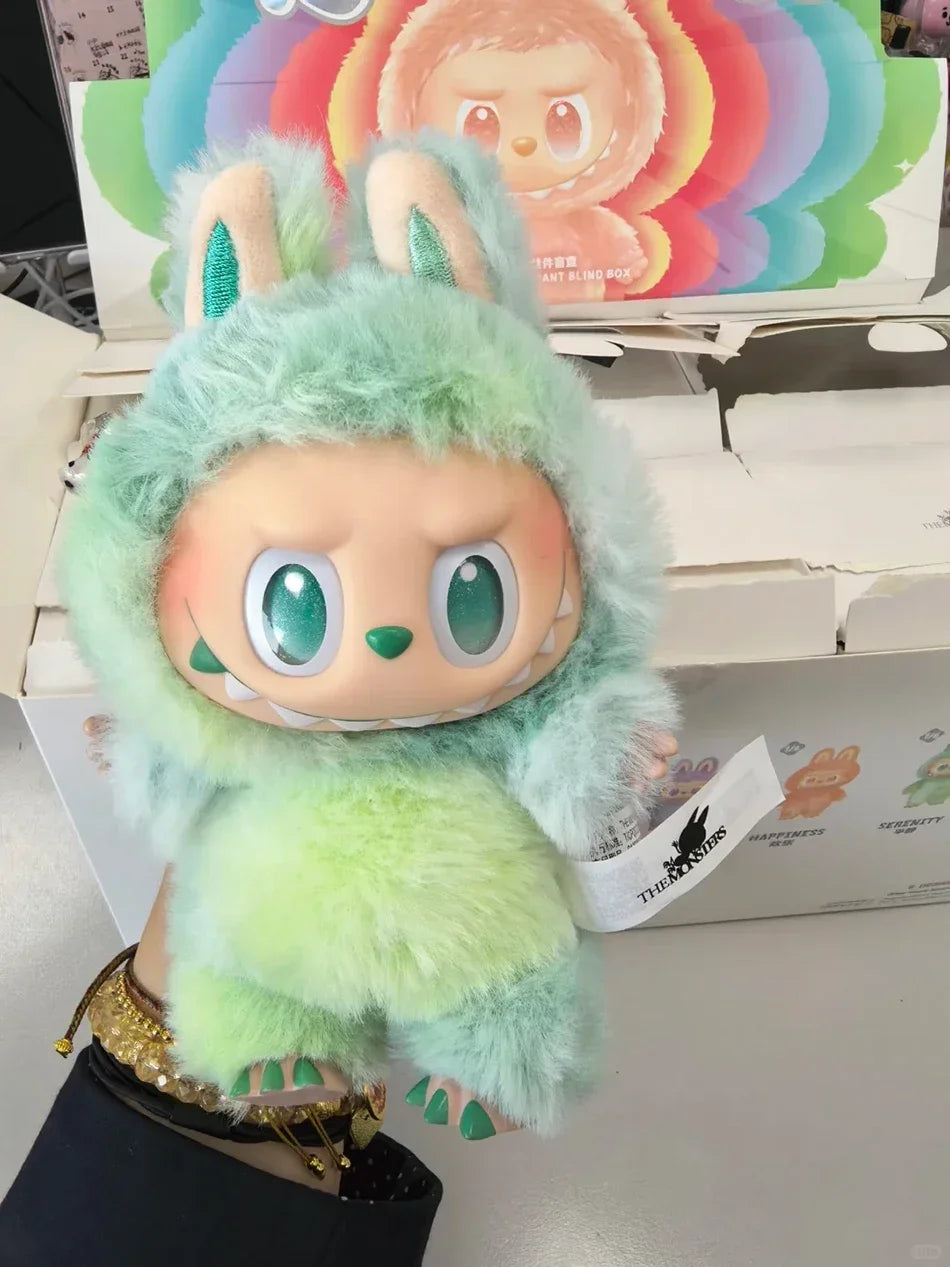 For labubu The Monster Macaron All Series Blind Box Vinyl Pendant Cute Doll Toy Keychain