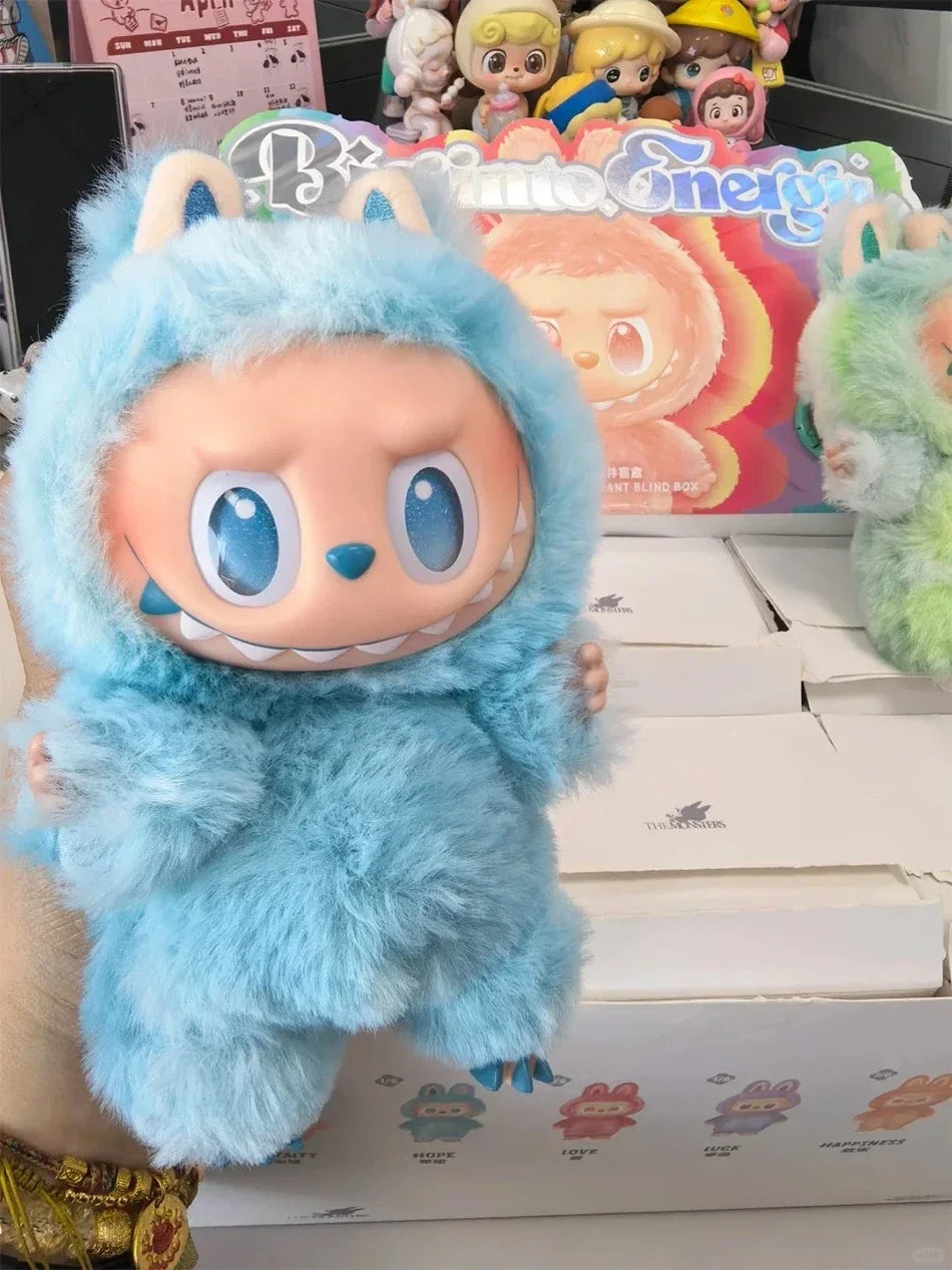 For labubu The Monster Macaron All Series Blind Box Vinyl Pendant Cute Doll Toy Keychain