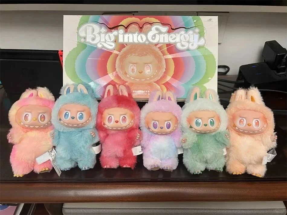 For labubu The Monster Macaron All Series Blind Box Vinyl Pendant Cute Doll Toy Keychain