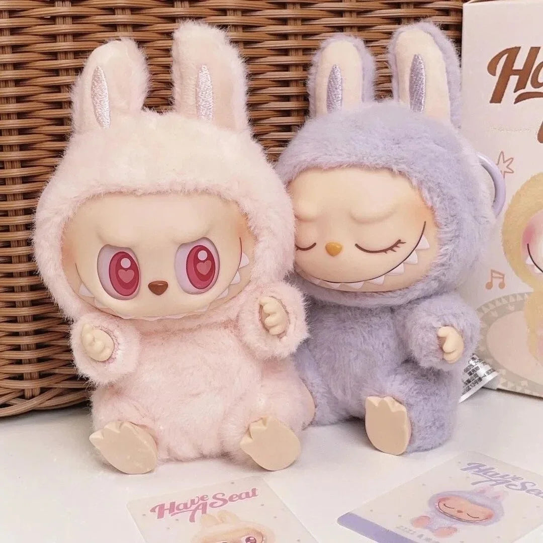 For labubu The Monster Macaron All Series Blind Box Vinyl Pendant Cute Doll Toy Keychain