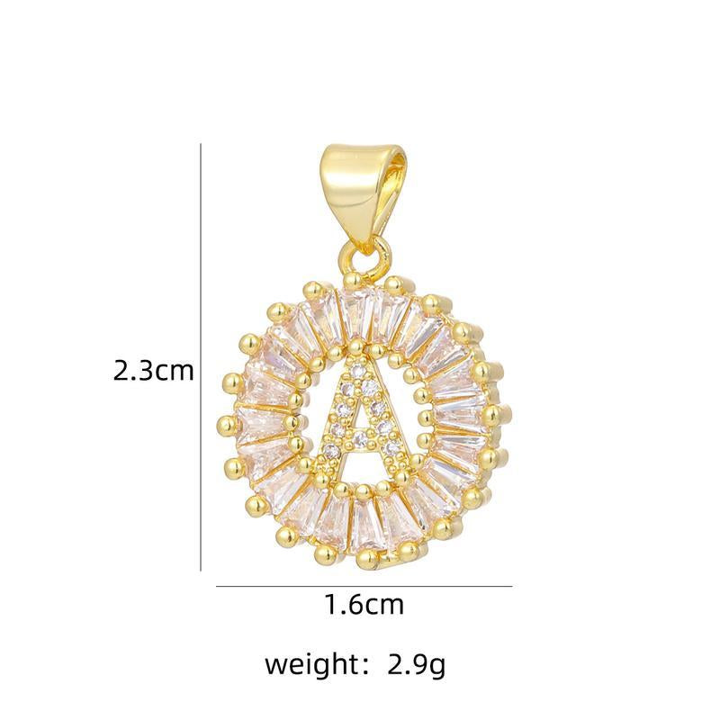 【B3】2 Count Initial Letter Necklace Set with Zirconia Stones | Golden/Silver Bubble Necklaces for Women | Iced Out Necklace for Men | Birthday Gifts Anniversary Gift | Letter Alphabet Necklace Zircon Stone Pendant Necklace Initial Zirconia Stone