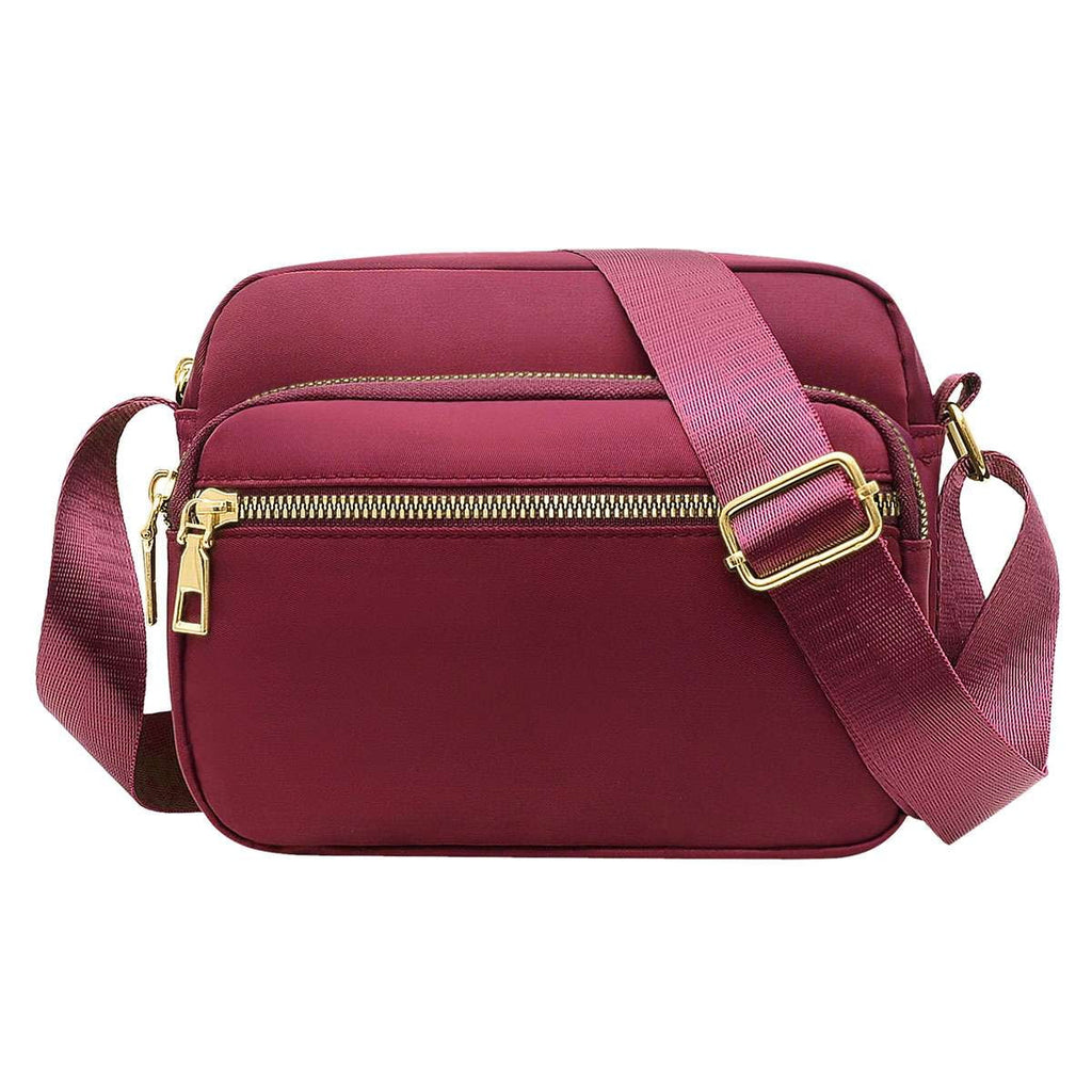 Women Nylon Crossbody Bags Purses and Handbags Casual Messenger Bag Waterproof Crossbody Purse for Ladies, Red