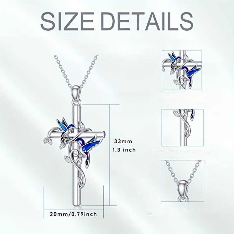 Female Hummingbird Pendant Necklace