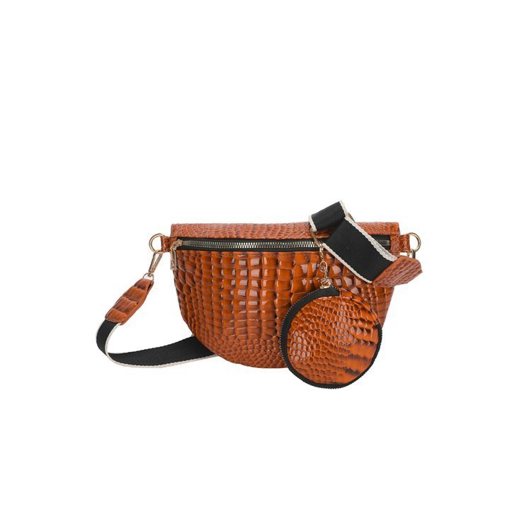 Thick Shoulder Strap Crossbody Bag Female Plaid PU Female